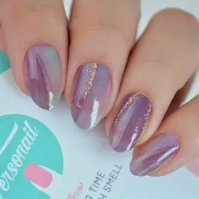 Pebble | Purple Marble Nail Polish Wrap