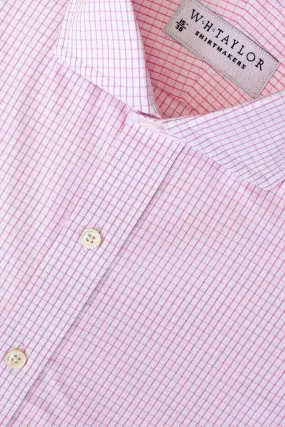 Pink Graph Check Poplin Ladies Bespoke Shirt