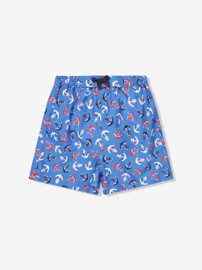 Rachel Riley Boys Anchor Swim Shorts in Blue