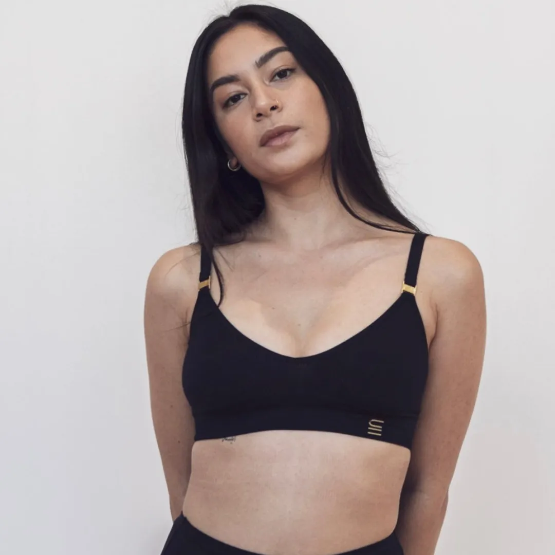 Recycled Wireless Bra A-D - Black