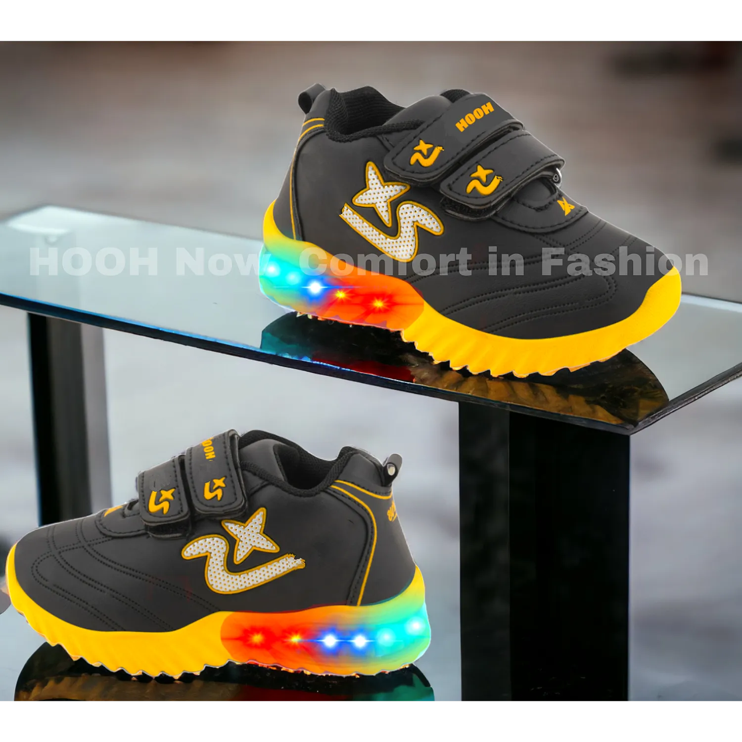Red Colored Kid’s Unisex LED Shoes