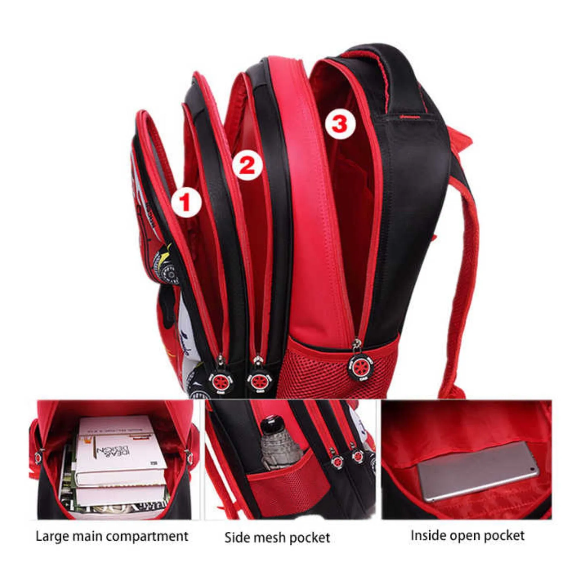School Bag  - Cars - 16 - Inches