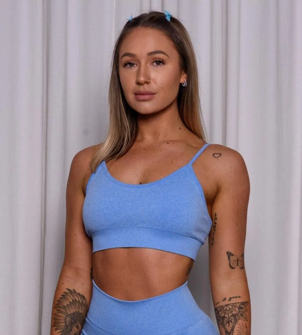 Seamless Sports Bra | Sky Blue