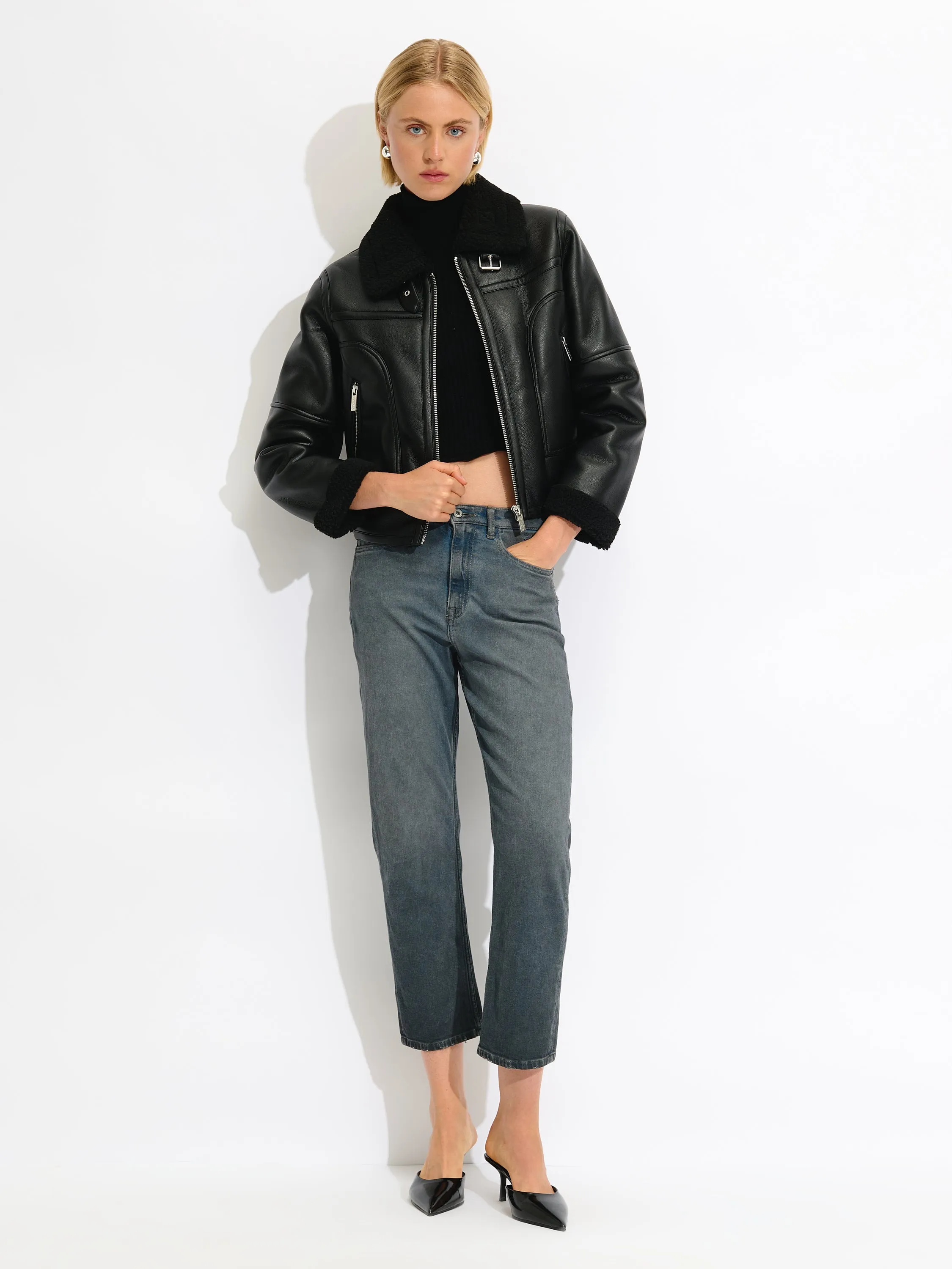 Shearling Moto Jacket