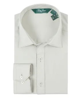 Signature Berkeley Tonal Grid Jacquard Weave Wrinkle Resistant Long Sleeve Sport Shirt