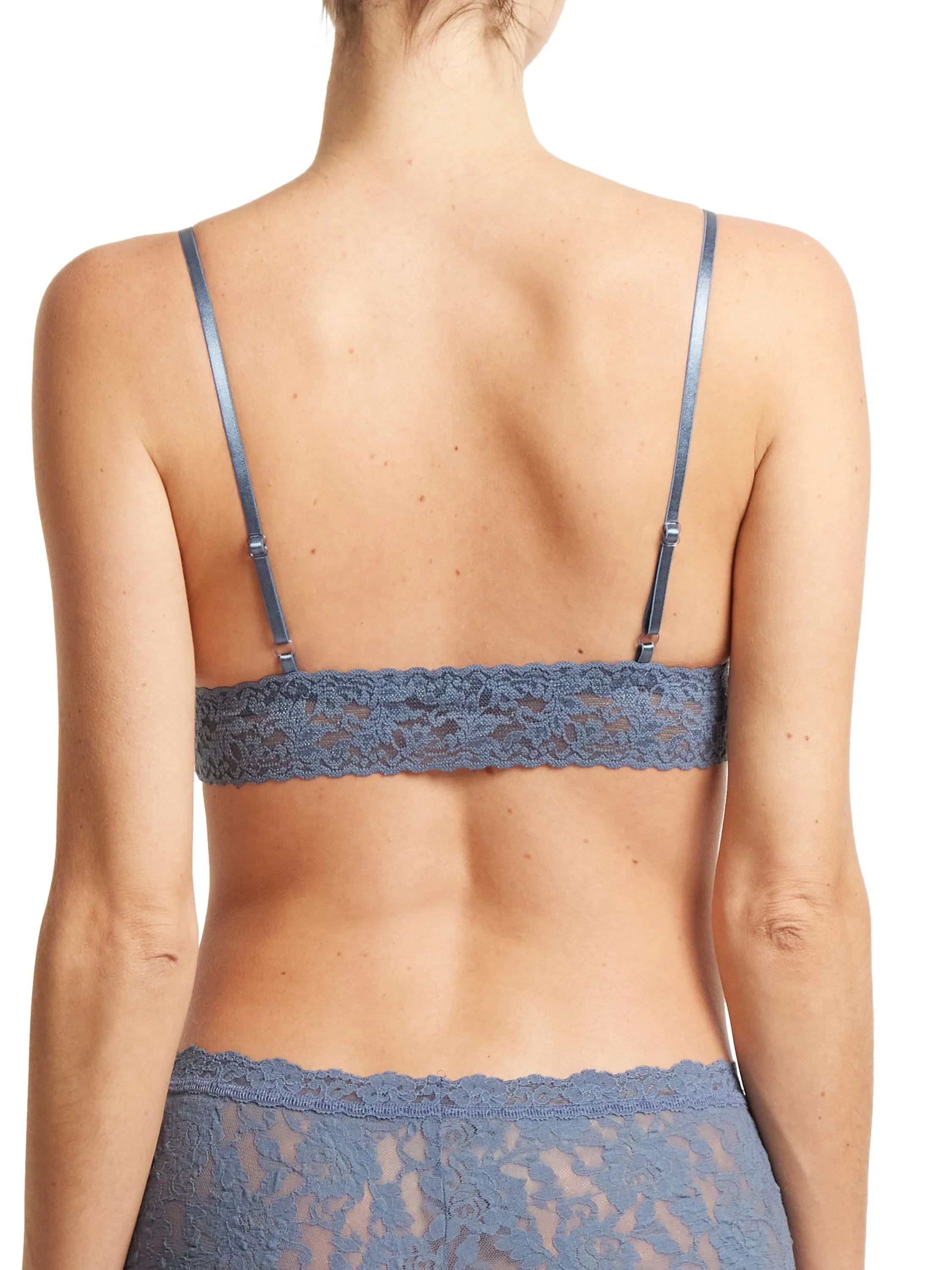 Signature Lace Padded Triangle Bralette Tour Guide Blue Sale