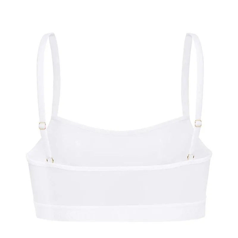 Supportive Power Mesh Bralette White