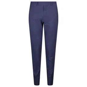 Tailored Fit Water-Repellent Pants Refined Navy Pin Dot - SS24