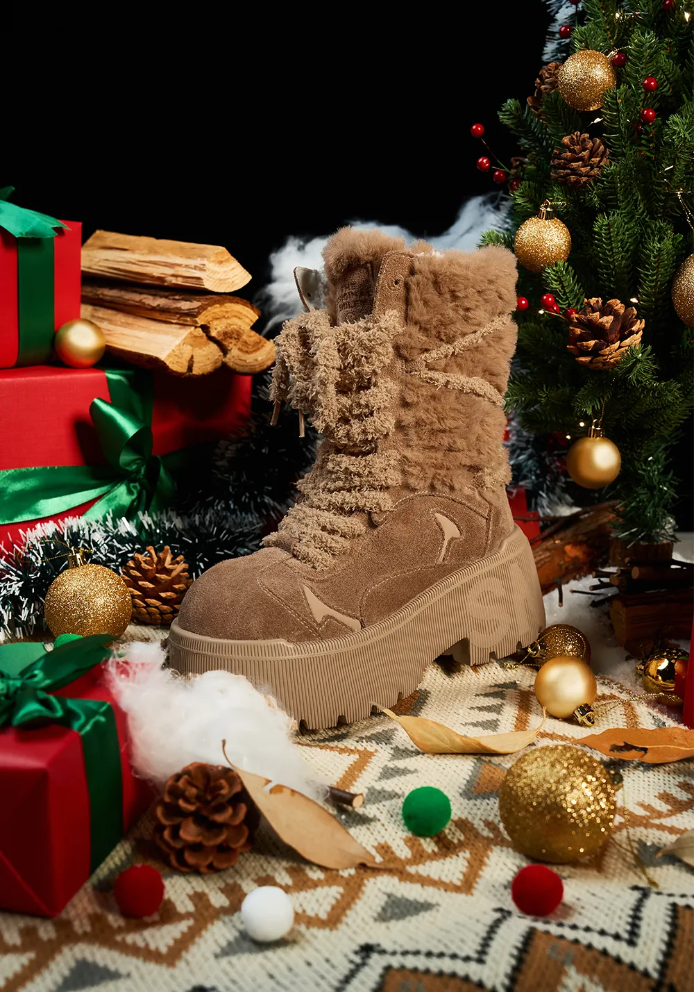 Tall Snow Boots-Camel