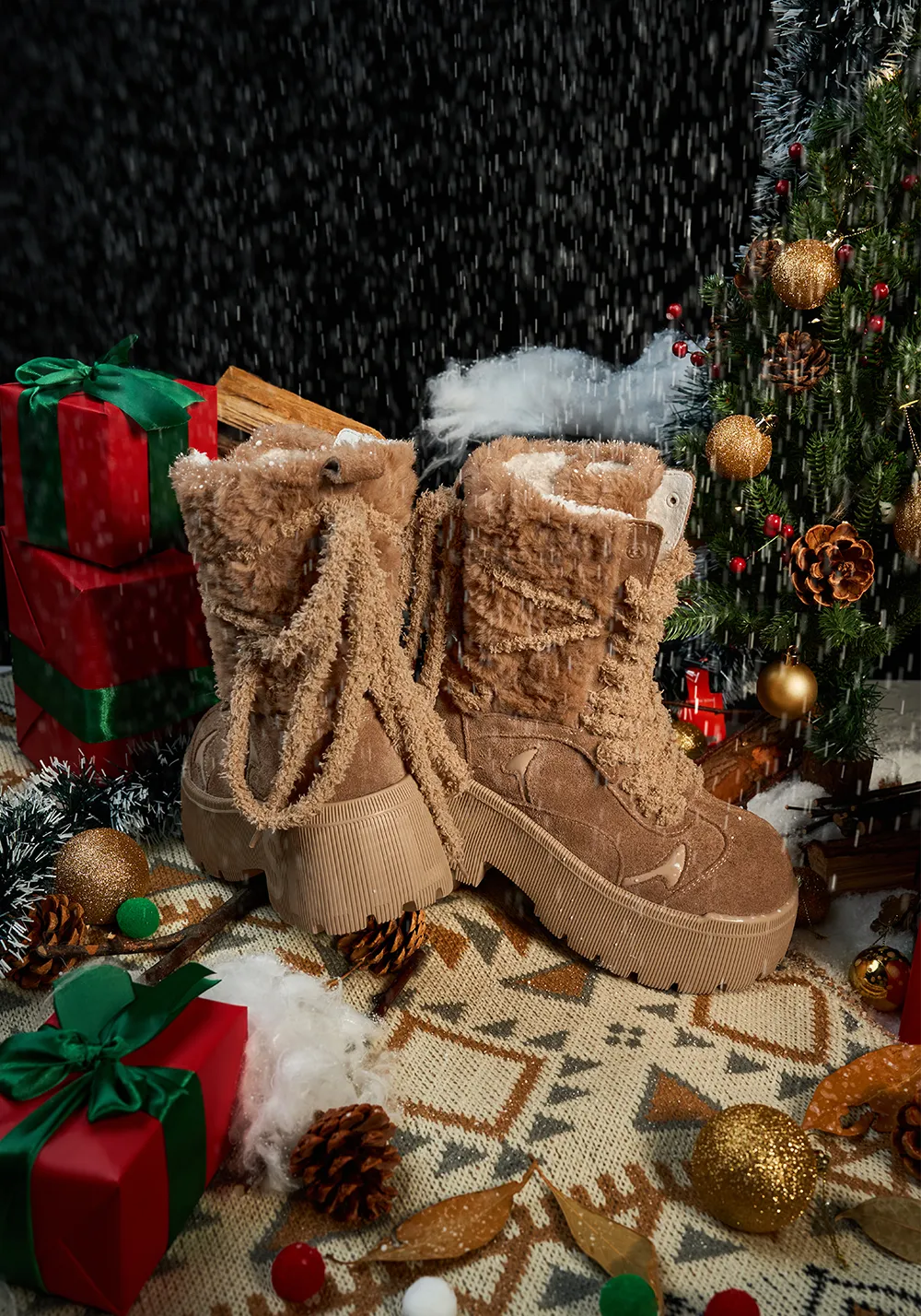 Tall Snow Boots-Camel