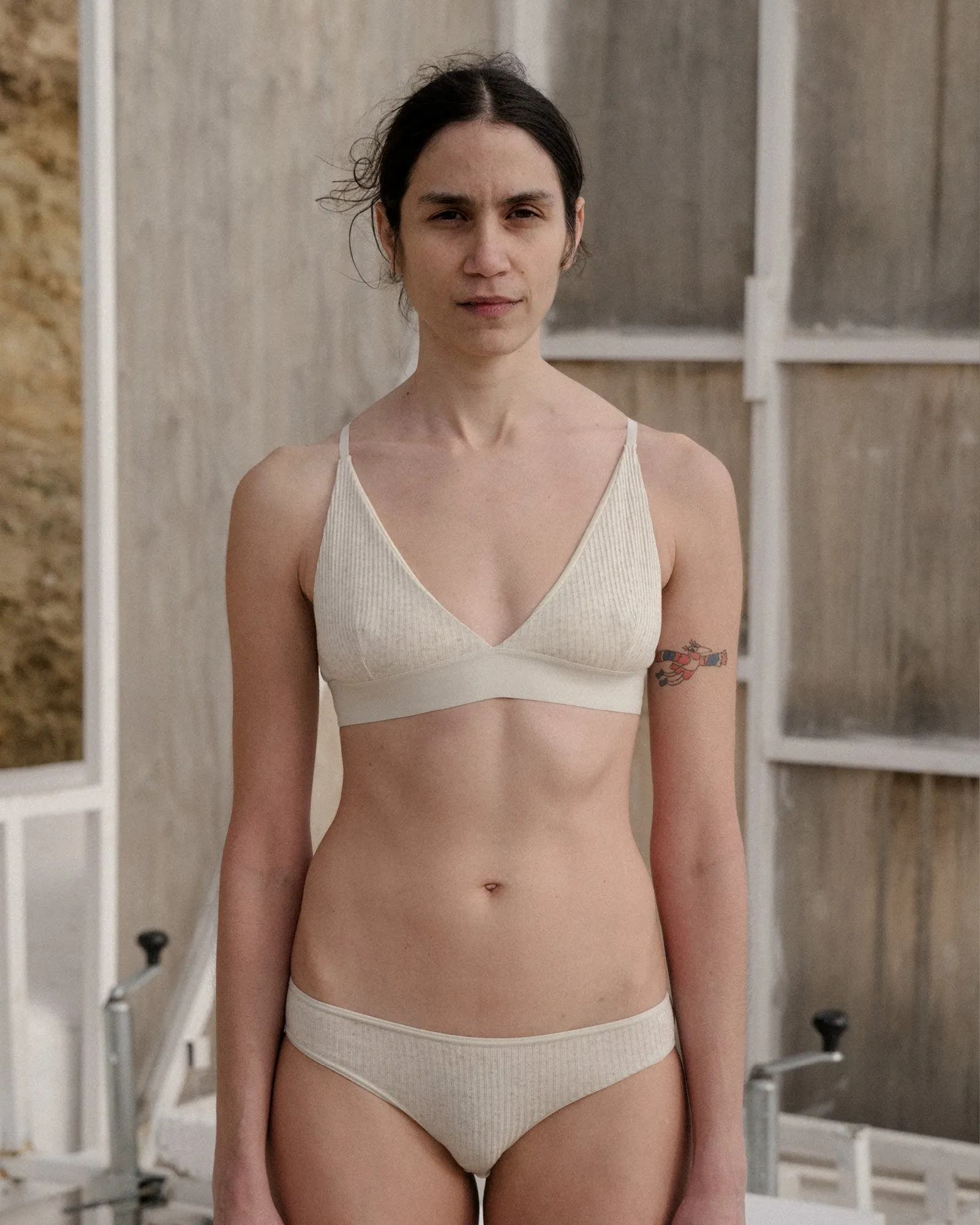 Triangle Bra - Ecovero Viscose Nettle - Undyed