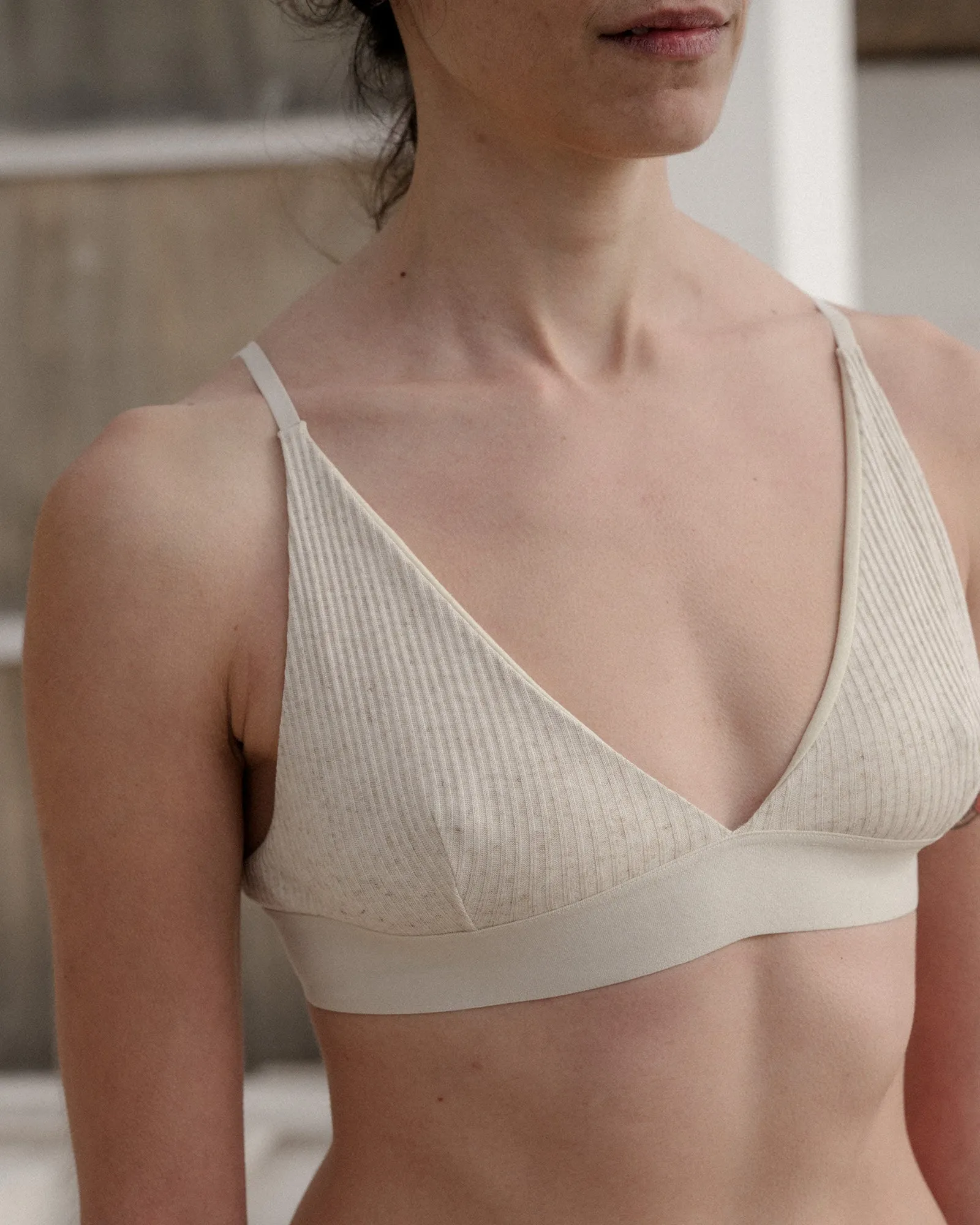 Triangle Bra - Ecovero Viscose Nettle - Undyed