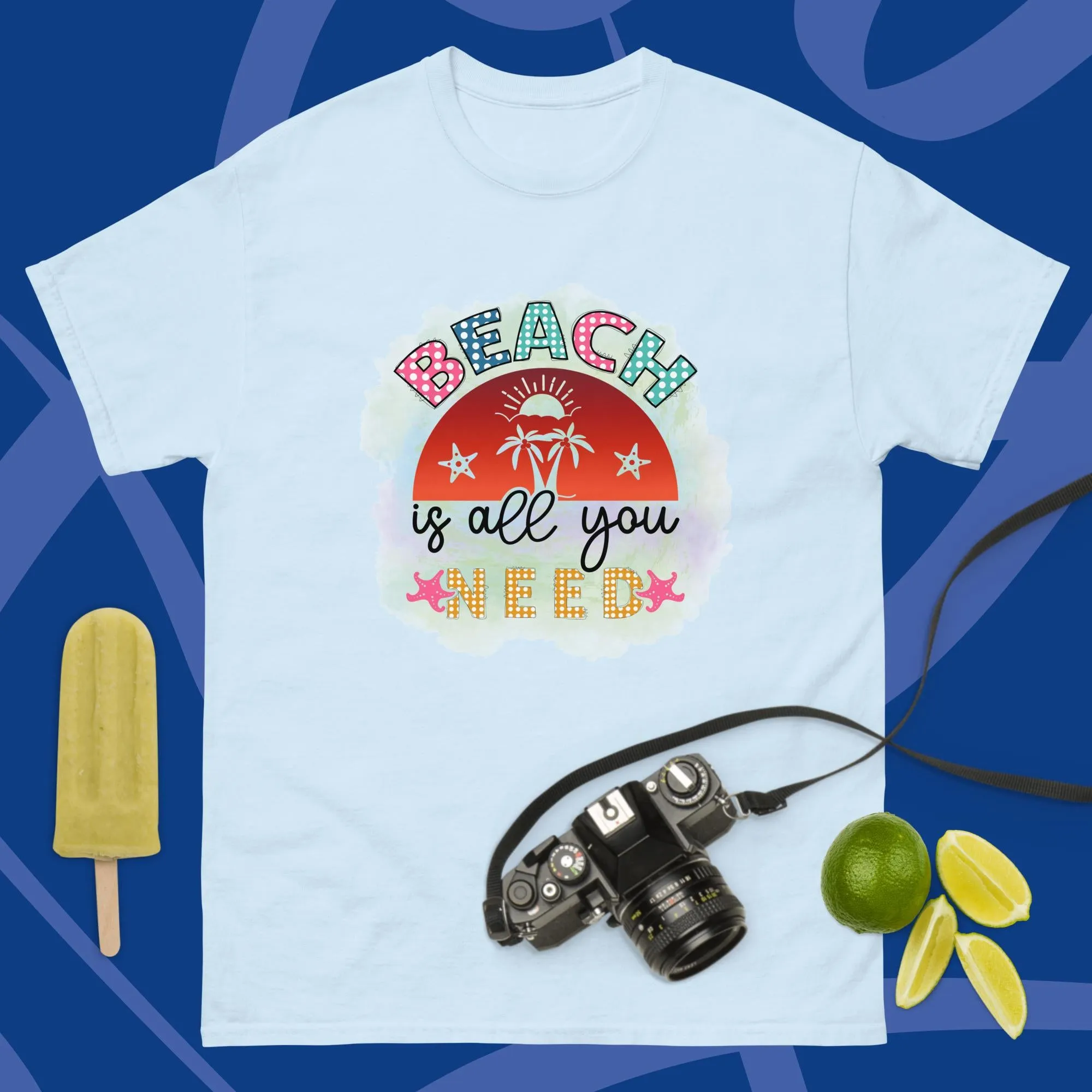 Unisex Classic Gildan 5000 T-Shirt Beach is All You Need T Shirt