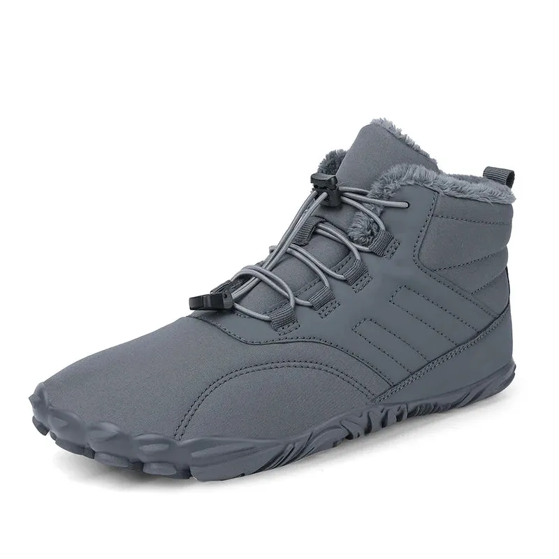 Waterproof Barefoot Snow Boots - Warm Fur Lined Ankle Boots for Men and Women
