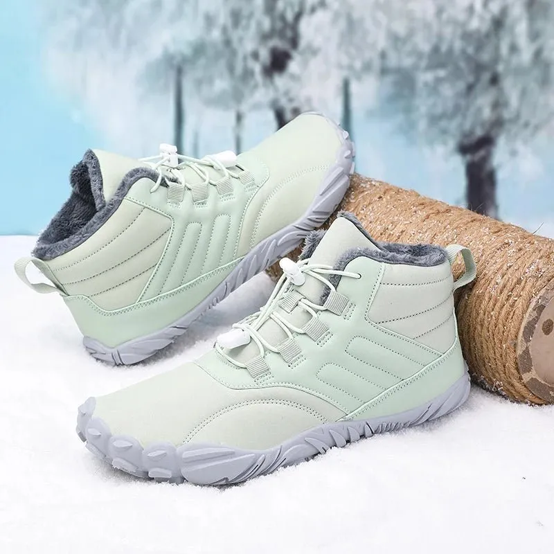 Waterproof Barefoot Snow Boots - Warm Fur Lined Ankle Boots for Men and Women