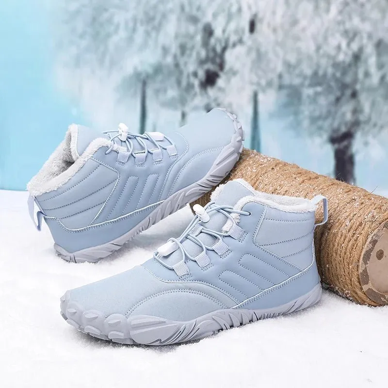 Waterproof Barefoot Snow Boots - Warm Fur Lined Ankle Boots for Men and Women