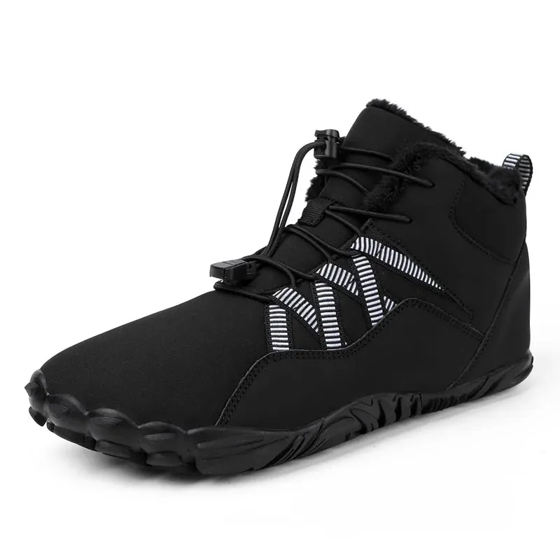 Waterproof Barefoot Snow Boots - Warm Fur Lined Ankle Boots for Men and Women