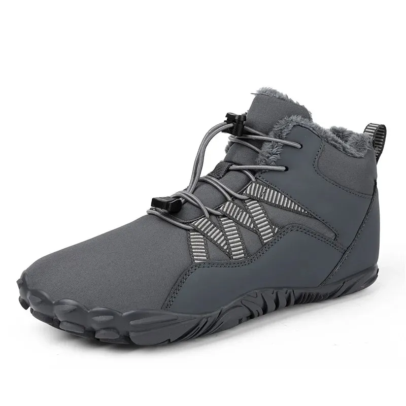 Waterproof Barefoot Snow Boots - Warm Fur Lined Ankle Boots for Men and Women