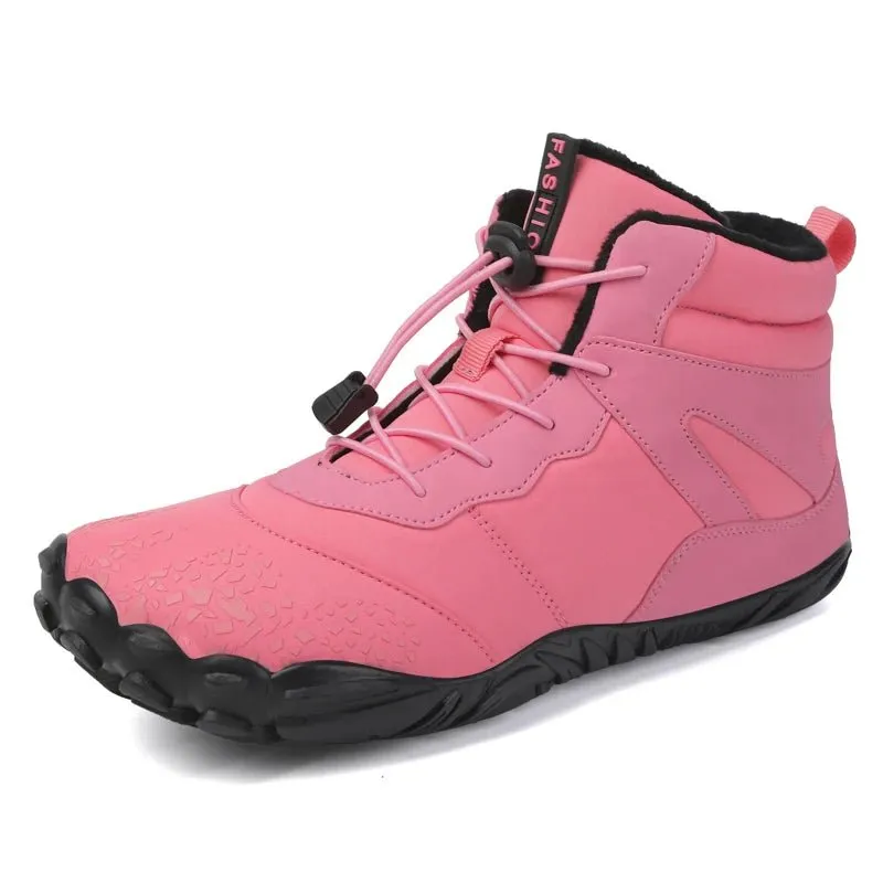 Waterproof Barefoot Snow Boots - Warm Fur Lined Ankle Boots for Men and Women