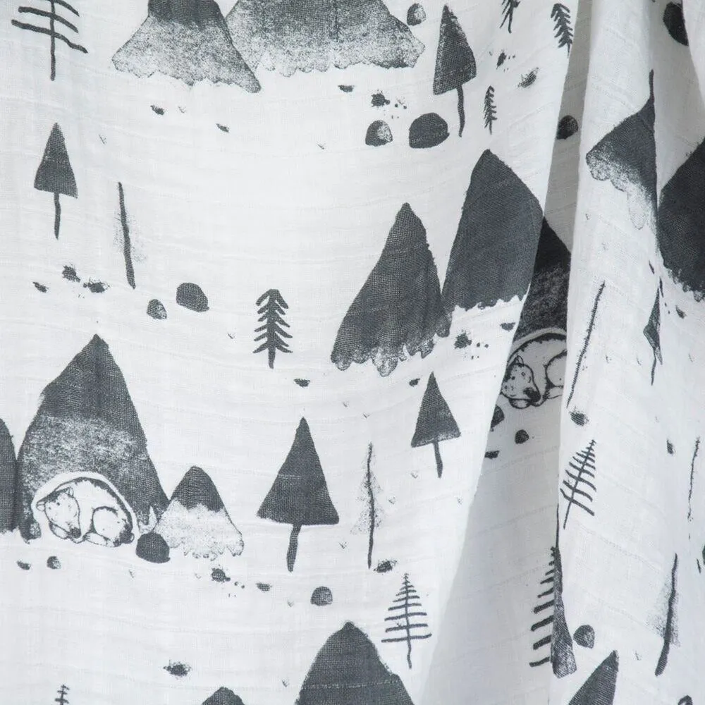 Weegoamigo Muslin Swaddle Wraps - Snowy Mountains