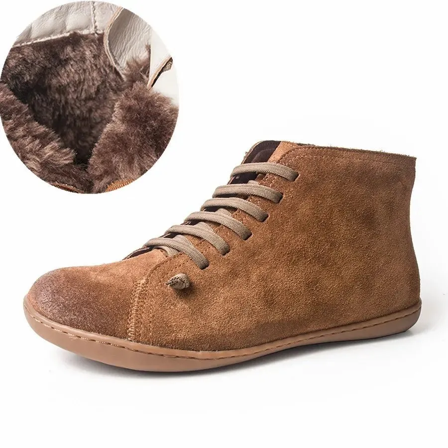 Winter High-Top Barefoot Trekking Boots - Waterproof Snow Boots for Women