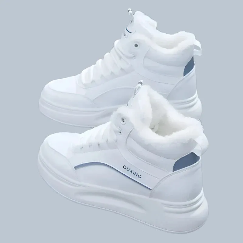 Women's Woolen Fleece Winter Ankle Boots - Warm, Anti-Cold, Thickened Snow Shoes
