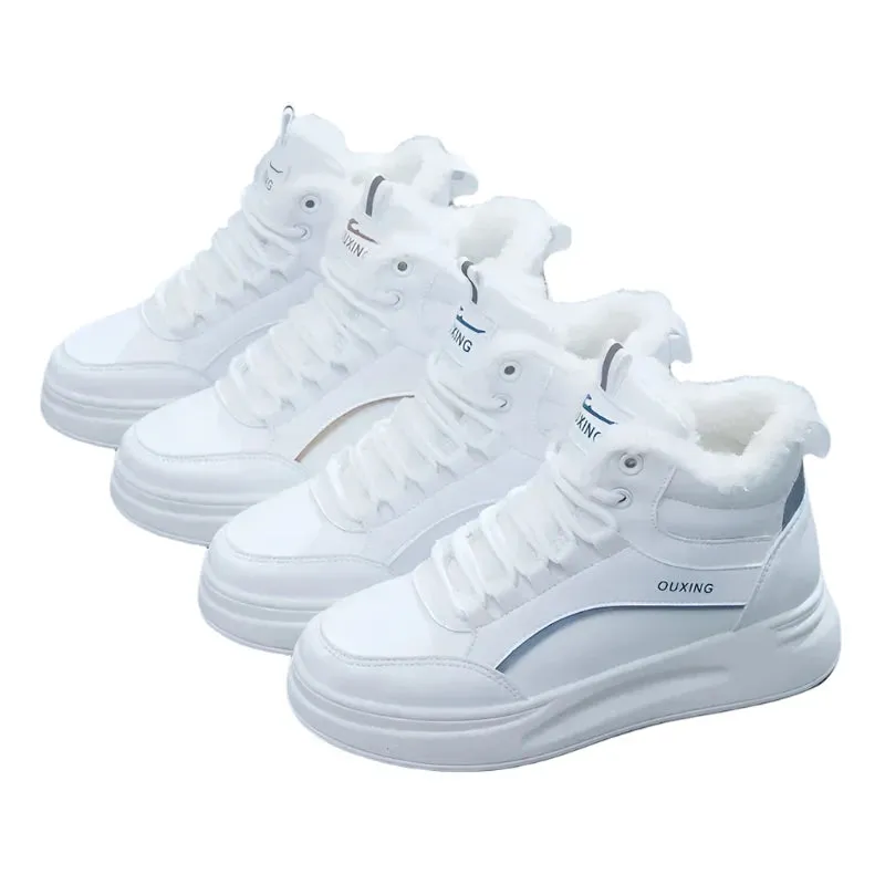 Women's Woolen Fleece Winter Ankle Boots - Warm, Anti-Cold, Thickened Snow Shoes